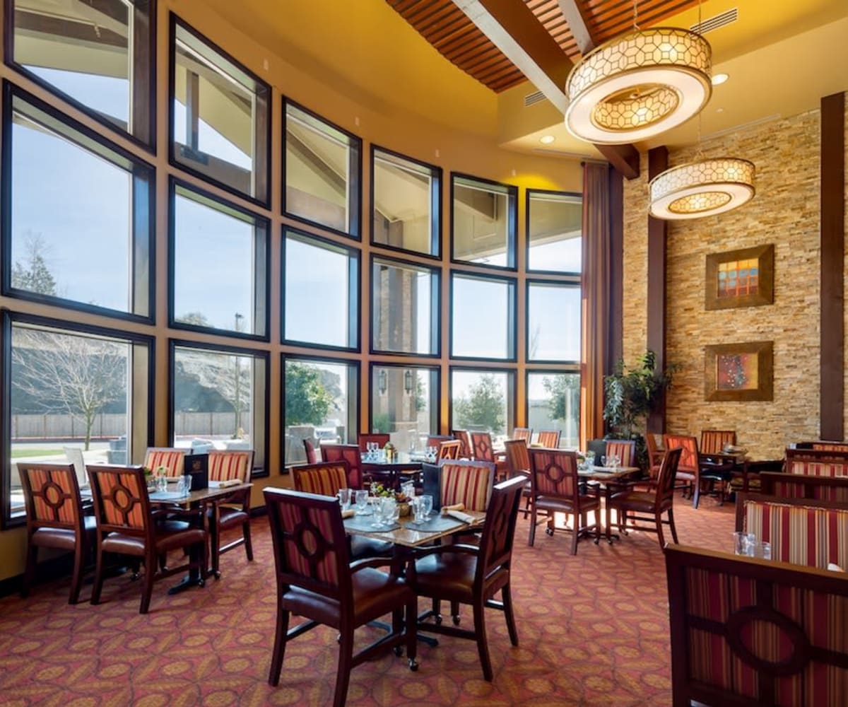 Another view of the spacious dining room at Meridian At Stone Creek in Milton, Washington