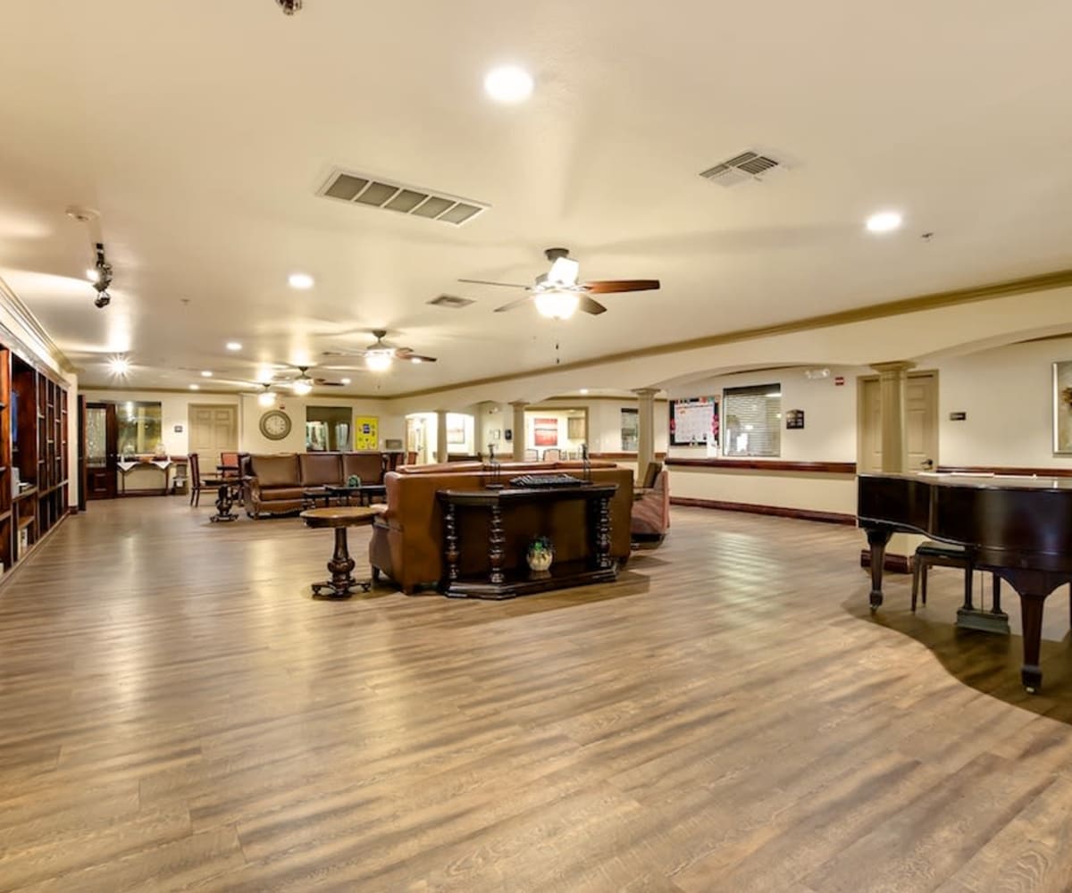 Gathering space for residents at NewForest Estates in San Antonio, Texas