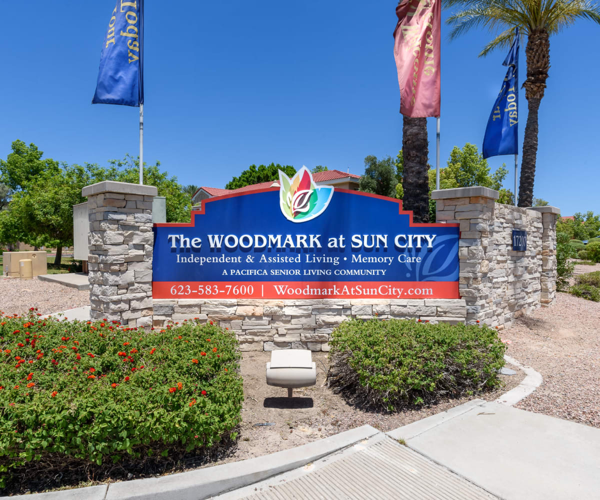 Exterior sign at The Woodmark At Sun City in Sun City, Arizona