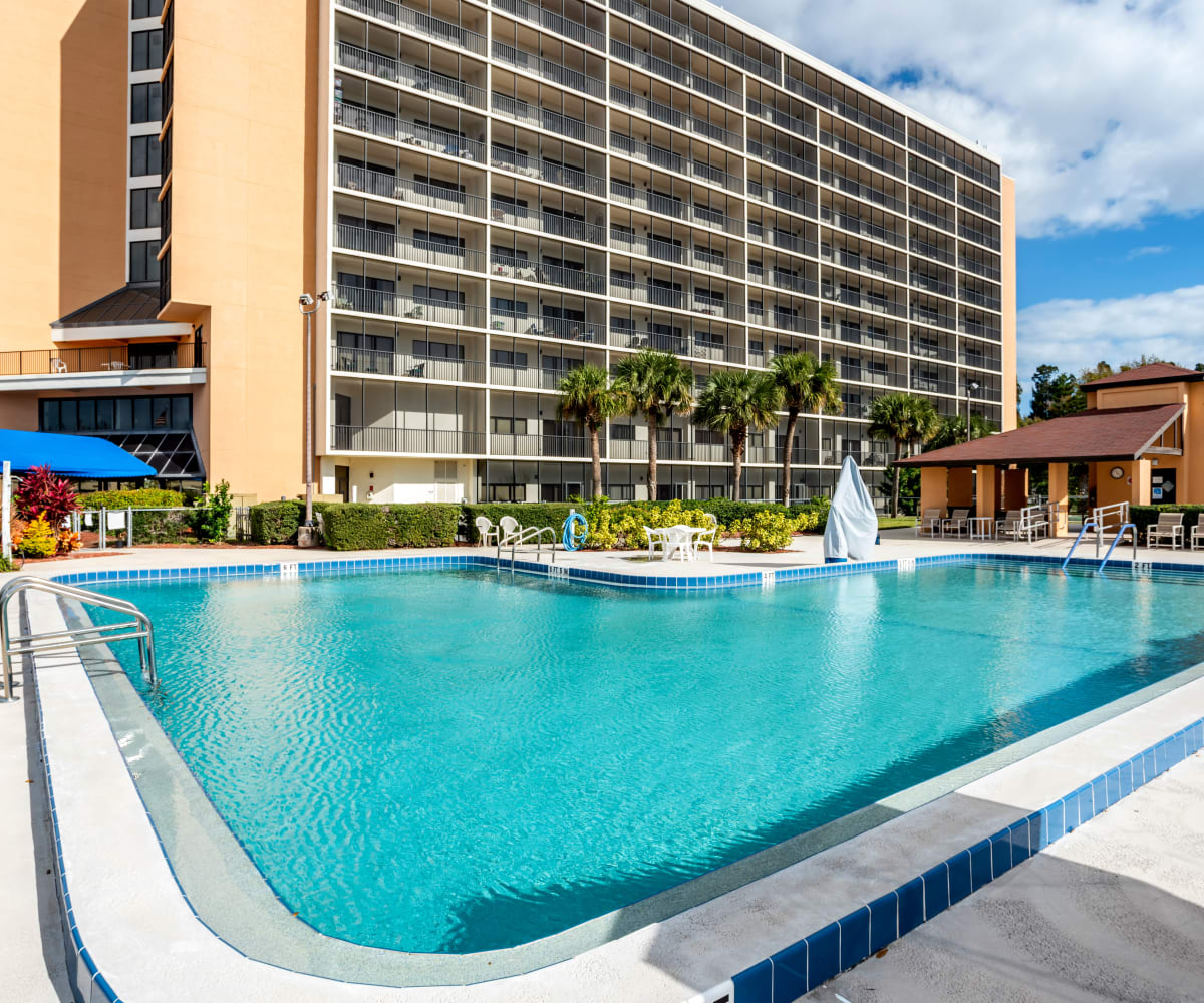 Poolside view at The Lenox At Merritt Island in Merritt Island, Florida