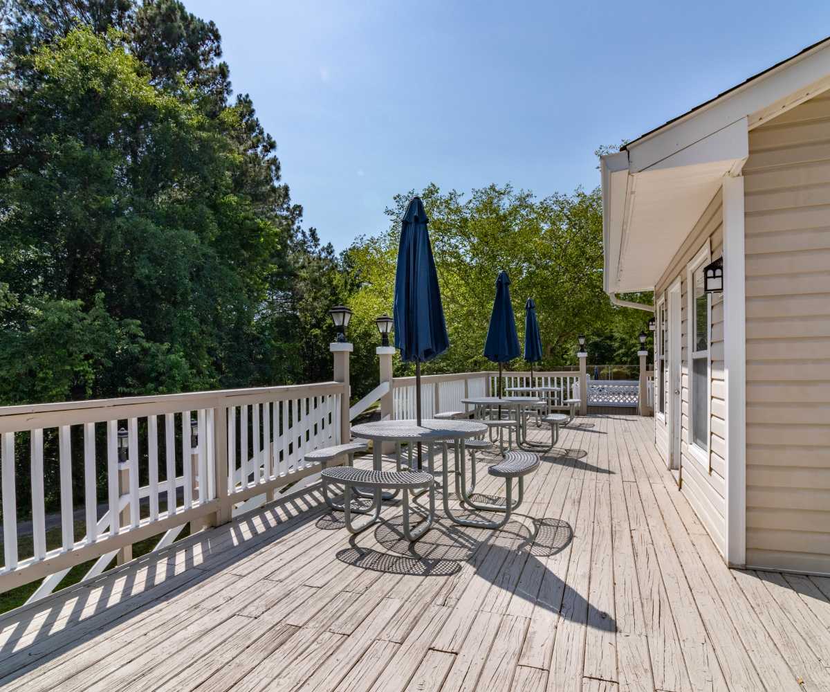 balcony at Tamarack on the Lake in Fayetteville, North Carolina