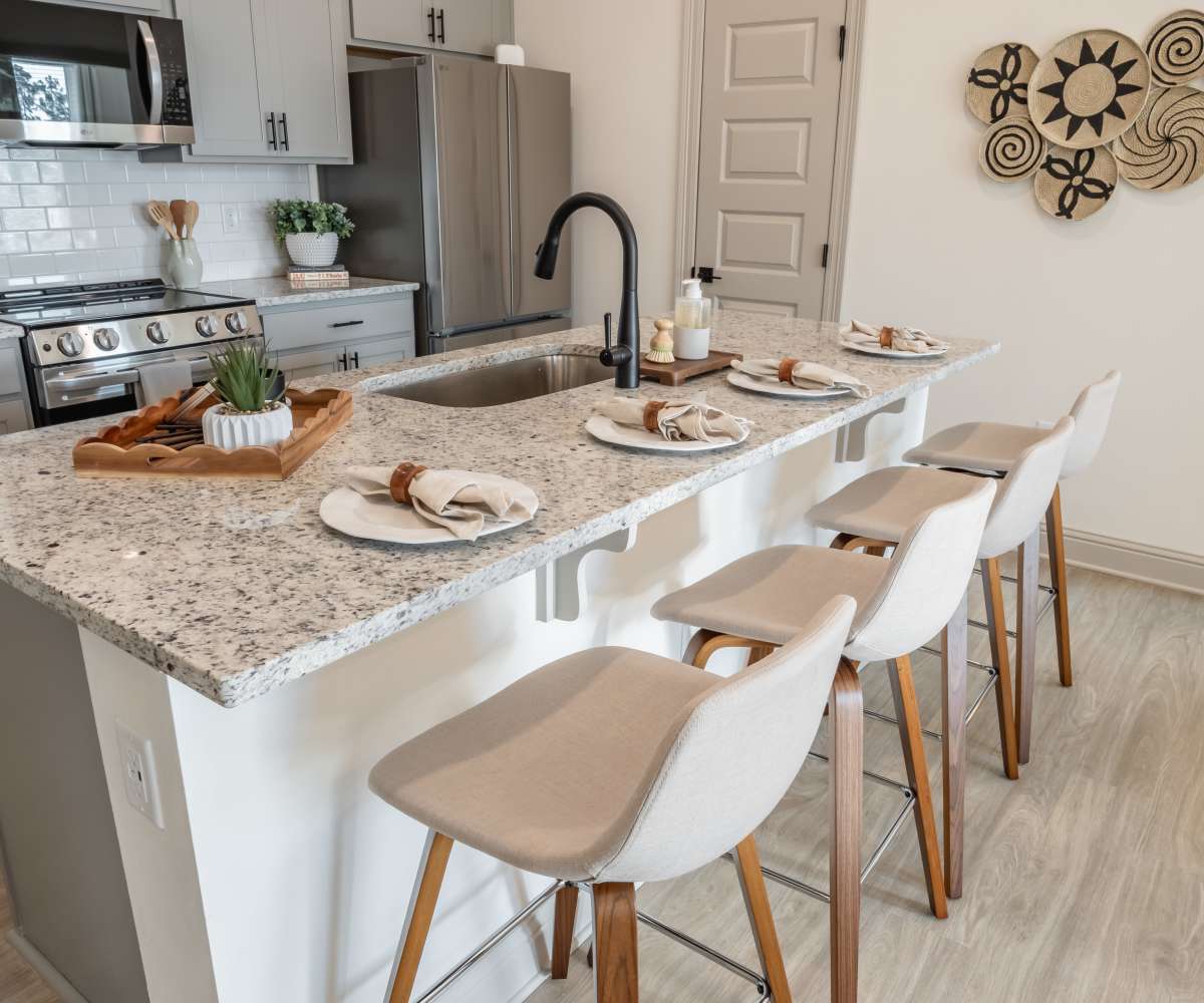 Stylish Kitchen and Dining Area at The Waters at Freeport in Freeport, Florida