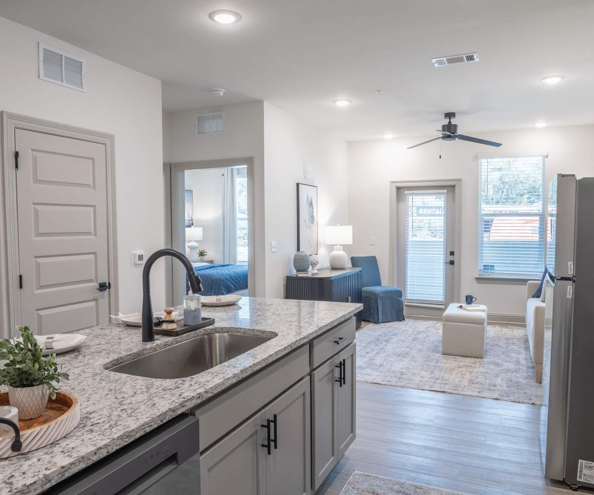 Kitchen with Ample Counter Space at The Waters at Freeport in Freeport, Florida