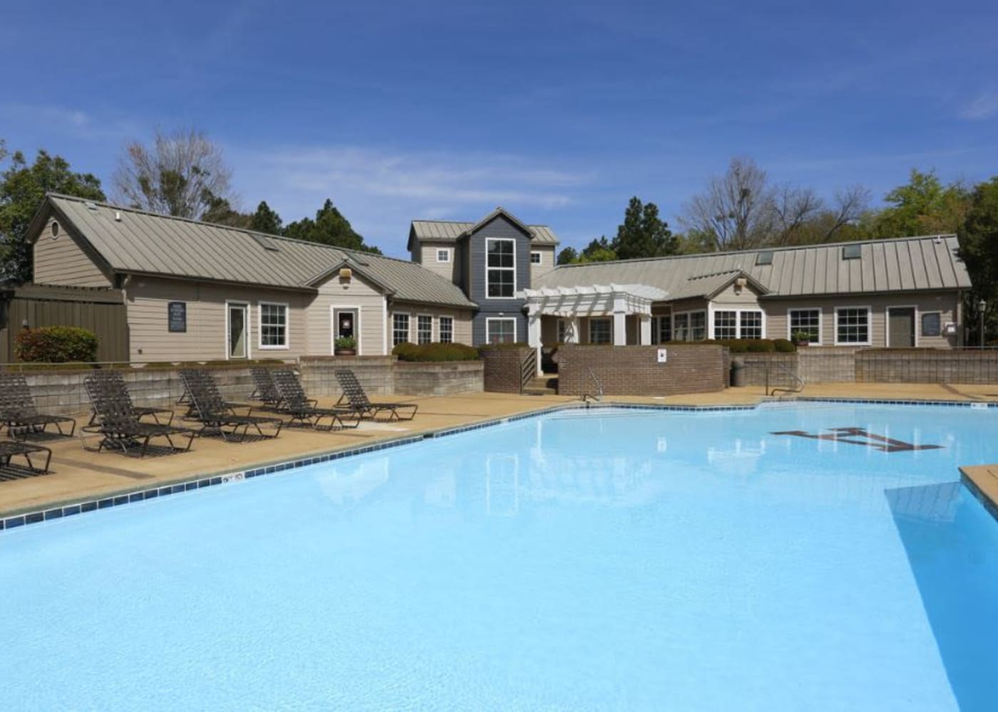 Resort style pool at The Preserve at Tuscaloosa in Tuscaloosa, Alabama
