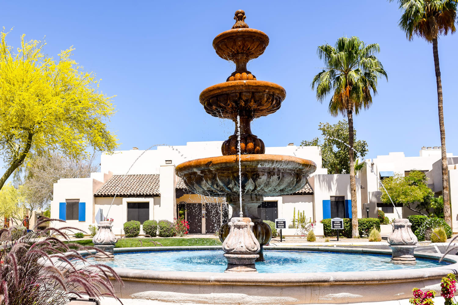 Fountain at Casa Santa Fe Apartments in Scottsdale, Arizona