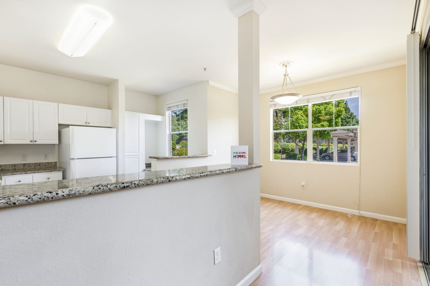 Enjoy sunlit open floor plans at Park Hacienda Apartments in Pleasanton, California