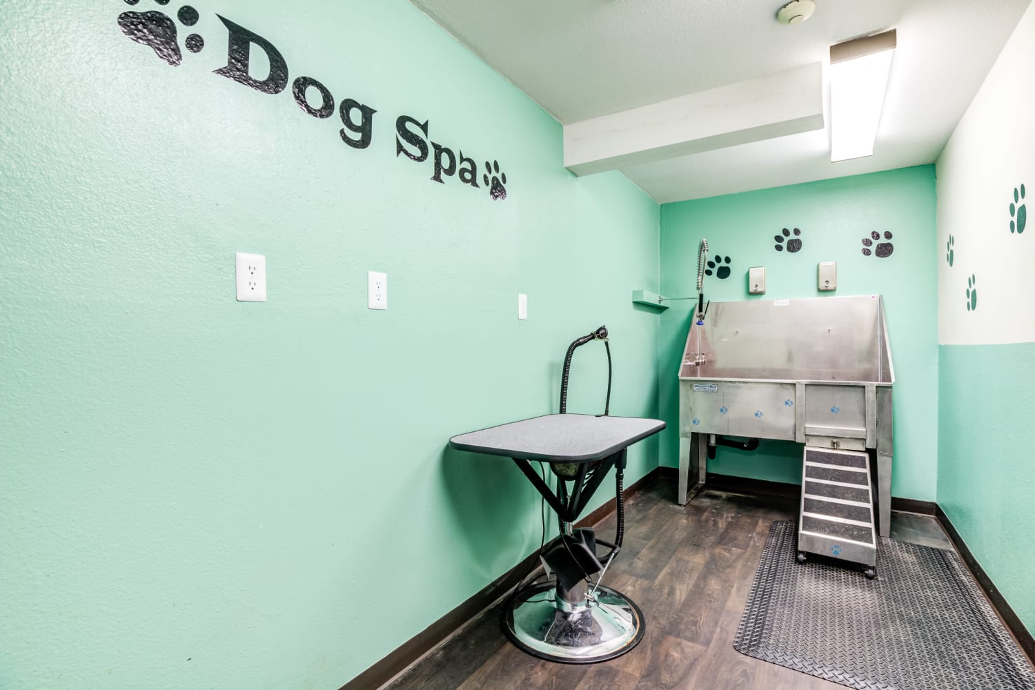 Dog grooming center at Edgewood Park Apartments in Bellevue, Washington