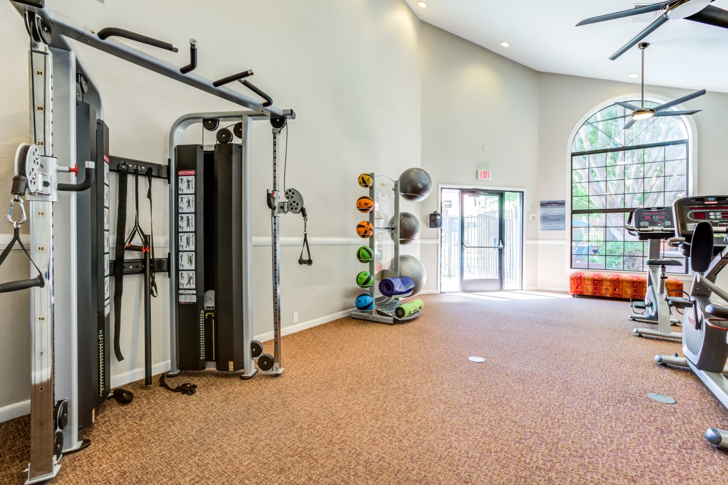 Free weights at Waterford Place Apartments in Mesa, Arizona