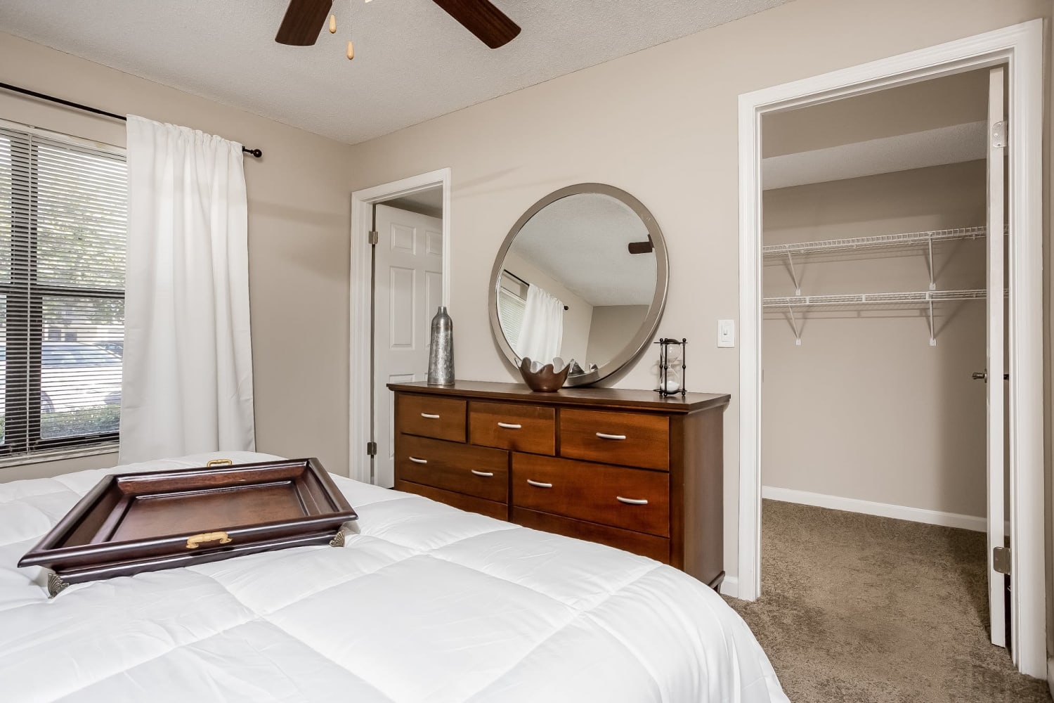 Bedroom with Walk-in Closets at Tuscany Pointe at Somerset Place Apartment Homes in Boca Raton, Florida