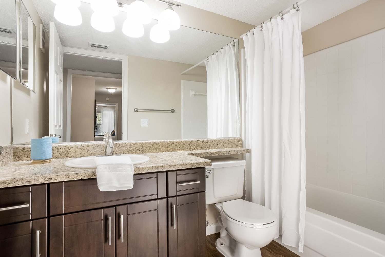 Bathroom at Tuscany Pointe at Somerset Place Apartment Homes in Boca Raton, Florida