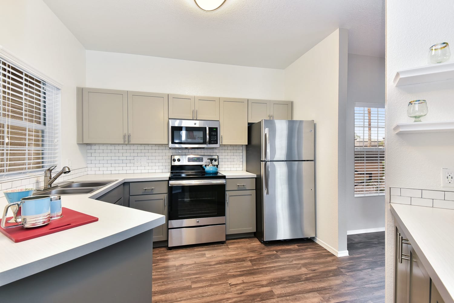 Model kitchen at Luxe @ Ocotillo in Chandler, Arizona