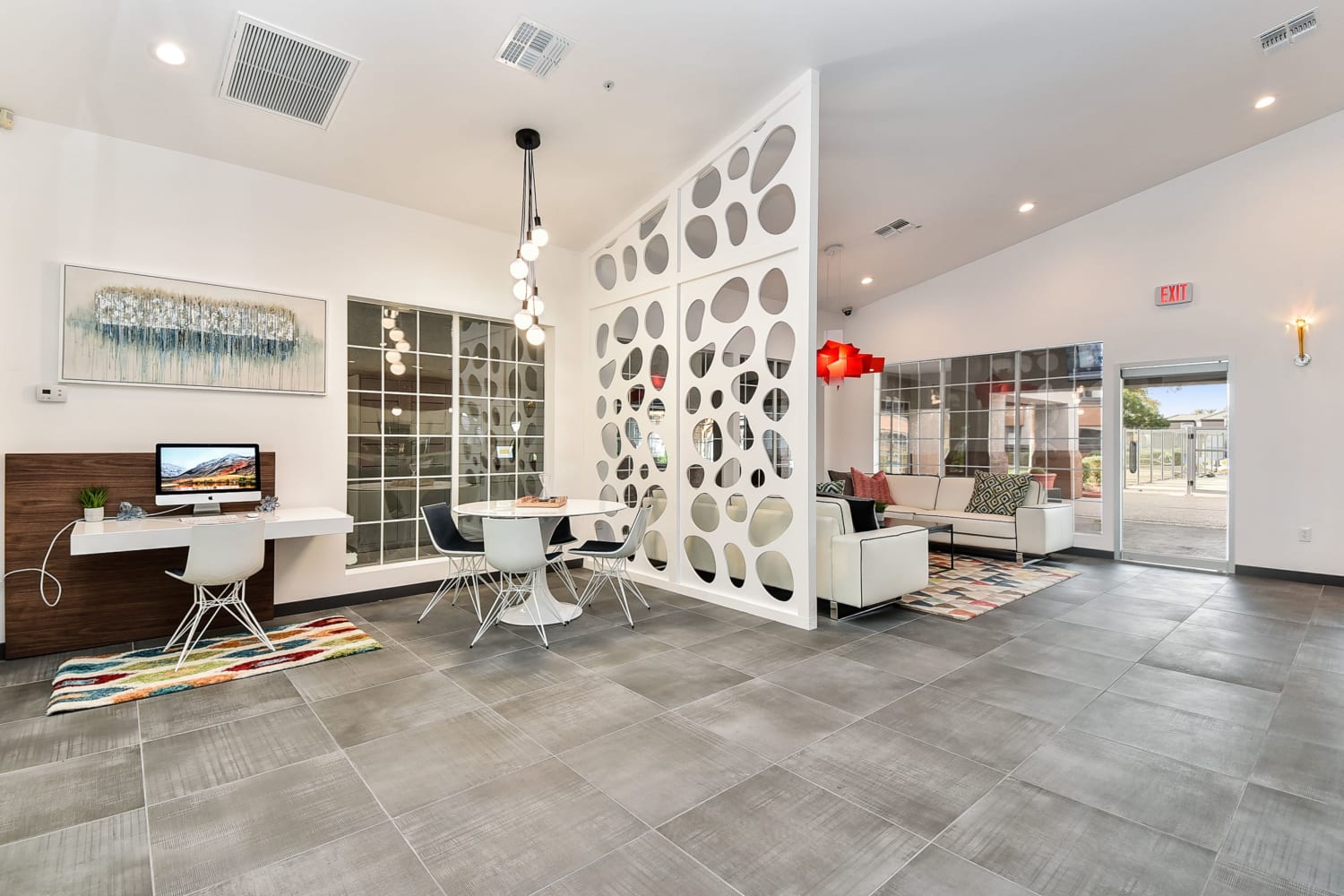Business center at Luxe @ Ocotillo in Chandler, Arizona
