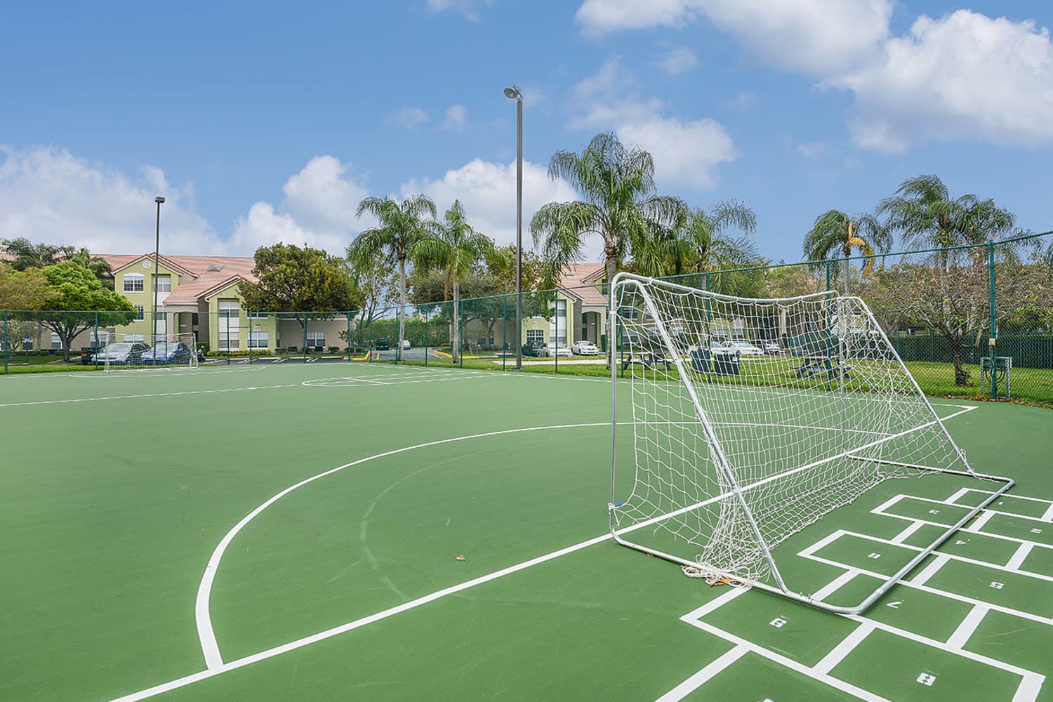 Soccer field at Royal St. George at the Villages Apartment Homes in West Palm Beach, Florida