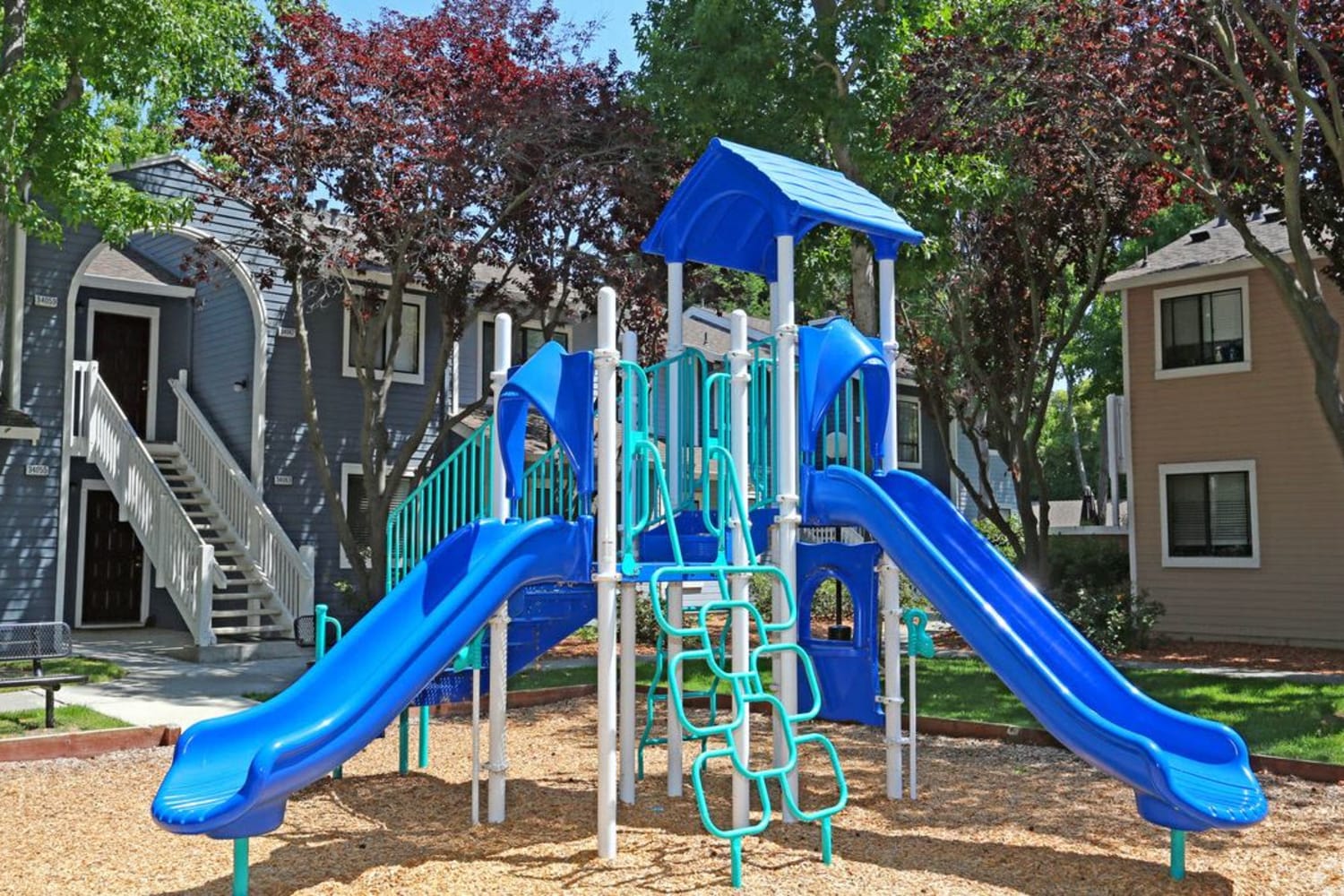 Playground for kids at Amber Court in Fremont, California