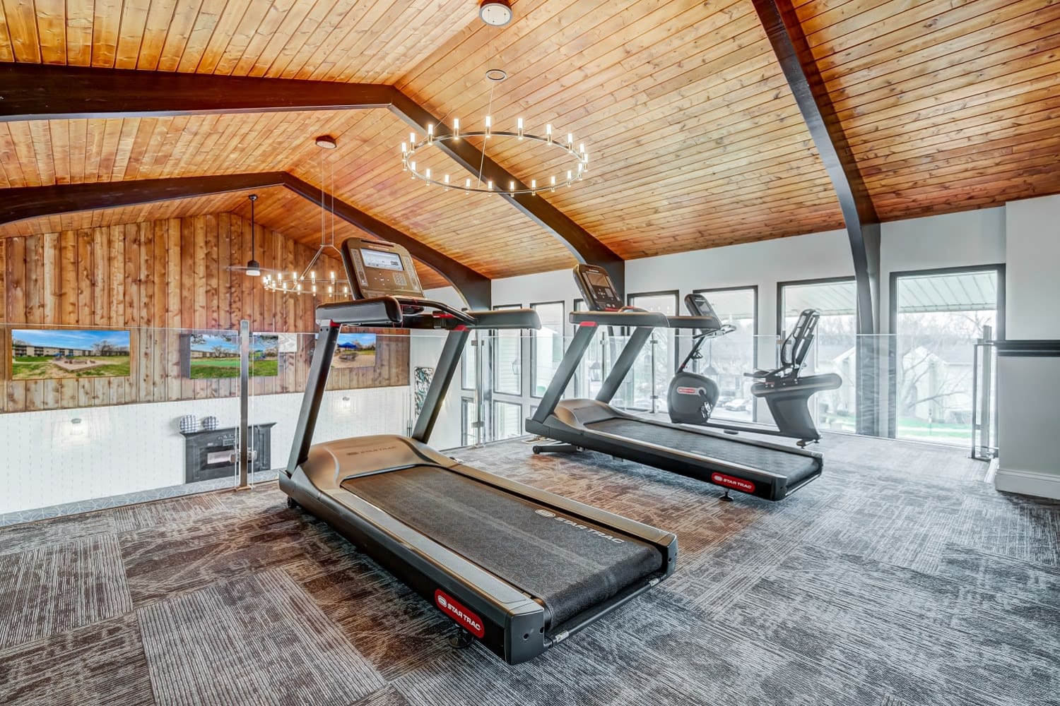 Well-equipped fitness center with cardio equipment at Lincoya Bay Apartments & Townhomes in Nashville, Tennessee