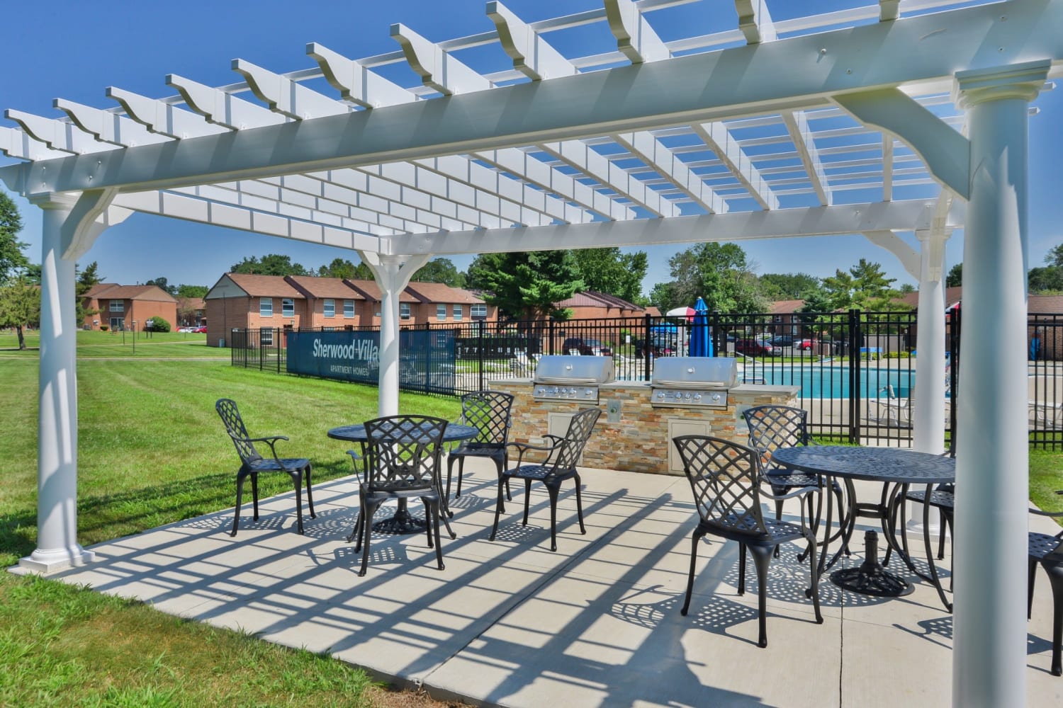 Grilling pavilion at Sherwood Village Apartment & Townhomes in Eastampton, New Jersey