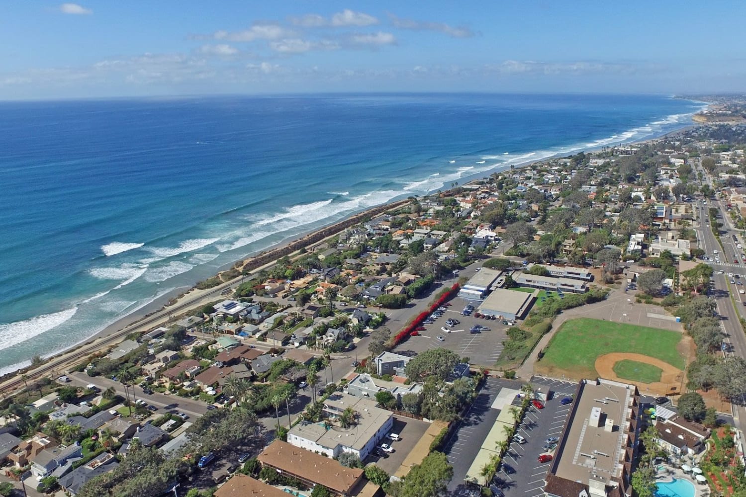 Downtown skyline on a beautiful afternoon near Park Place Apartments in Del Mar, California