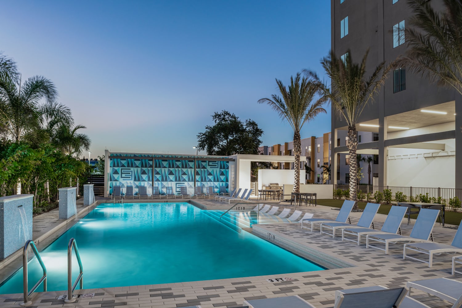 Resort-style Swimming Pool at Elements on Third in St Petersburg, Florida