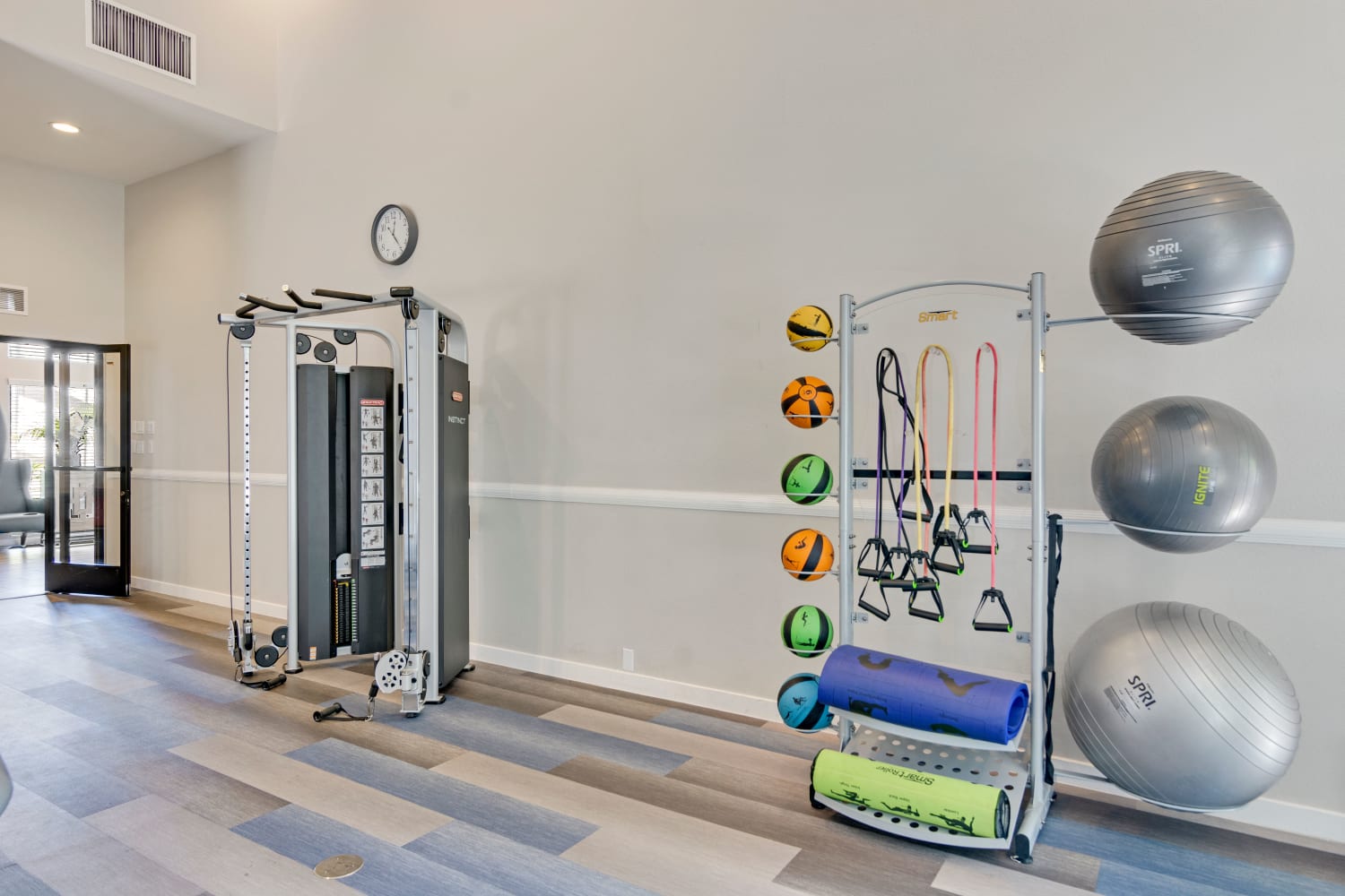 Fitness center equipment at Waterford Place Apartments in Mesa, Arizona