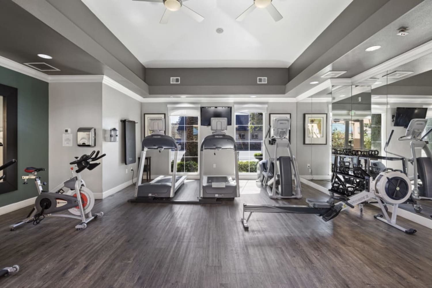 24-hour fitness center at Villa Del Sol in Sunnyvale, California