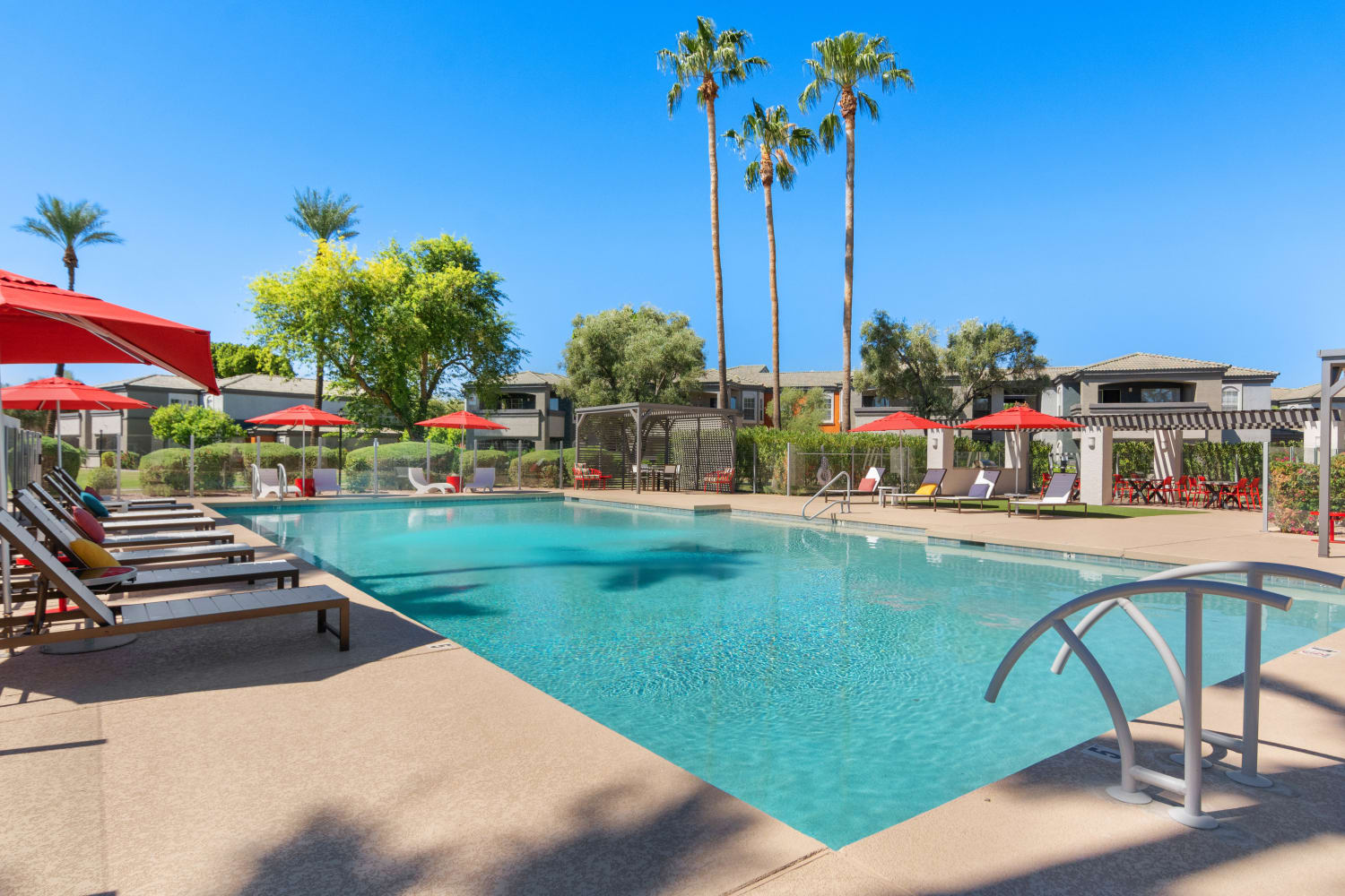 Sparkling pool at Luxe @ Ocotillo in Chandler, Arizona
