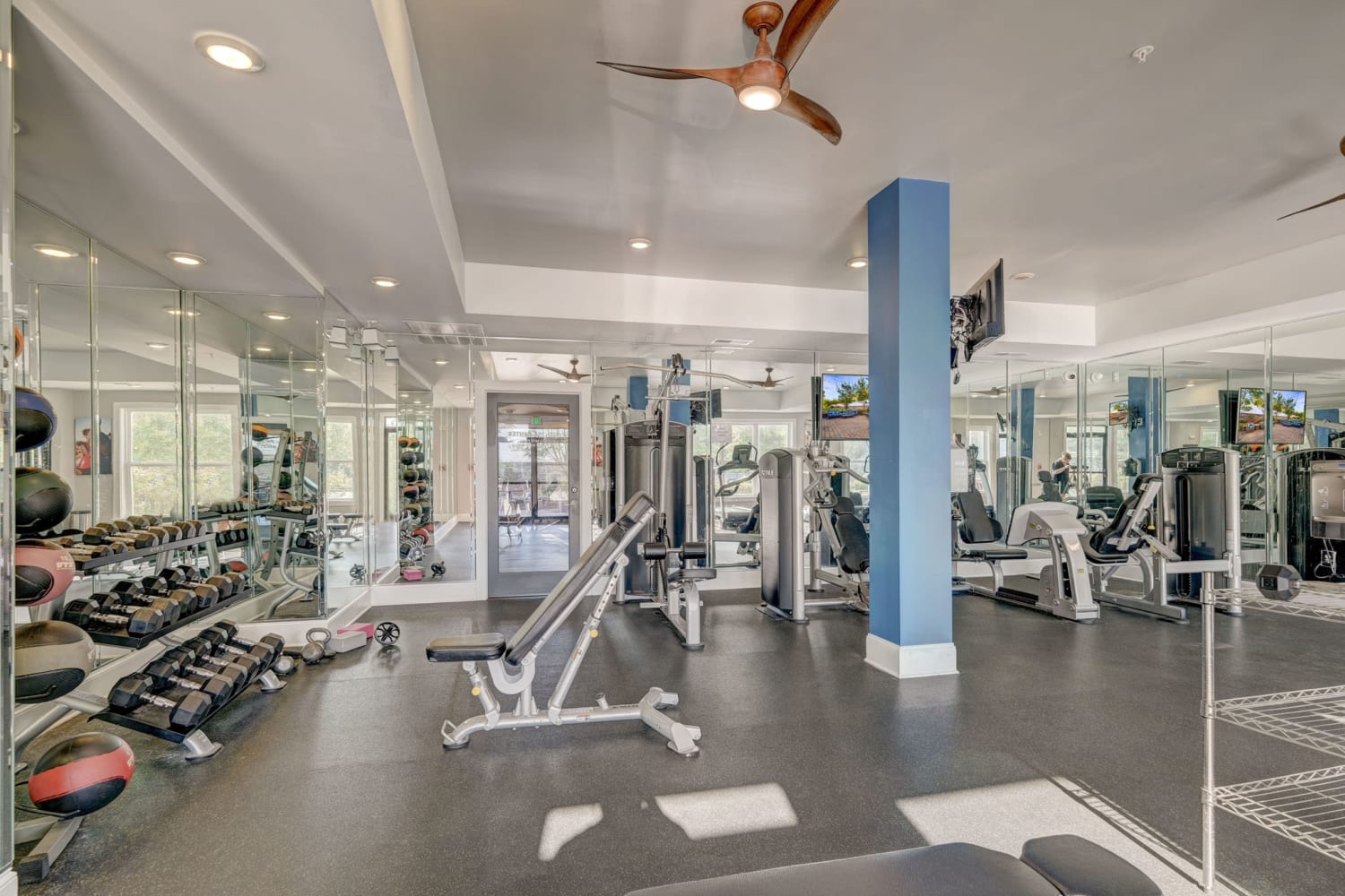 Resident fitness center at Creekside at Greenlawn Apartment Homes in Columbia, South Carolina