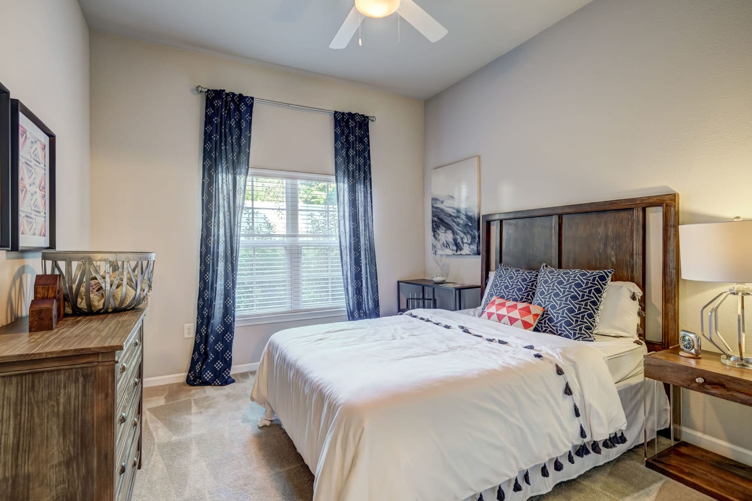 Spacious bedroom at Creekside at Greenlawn Apartment Homes in Columbia, South Carolina