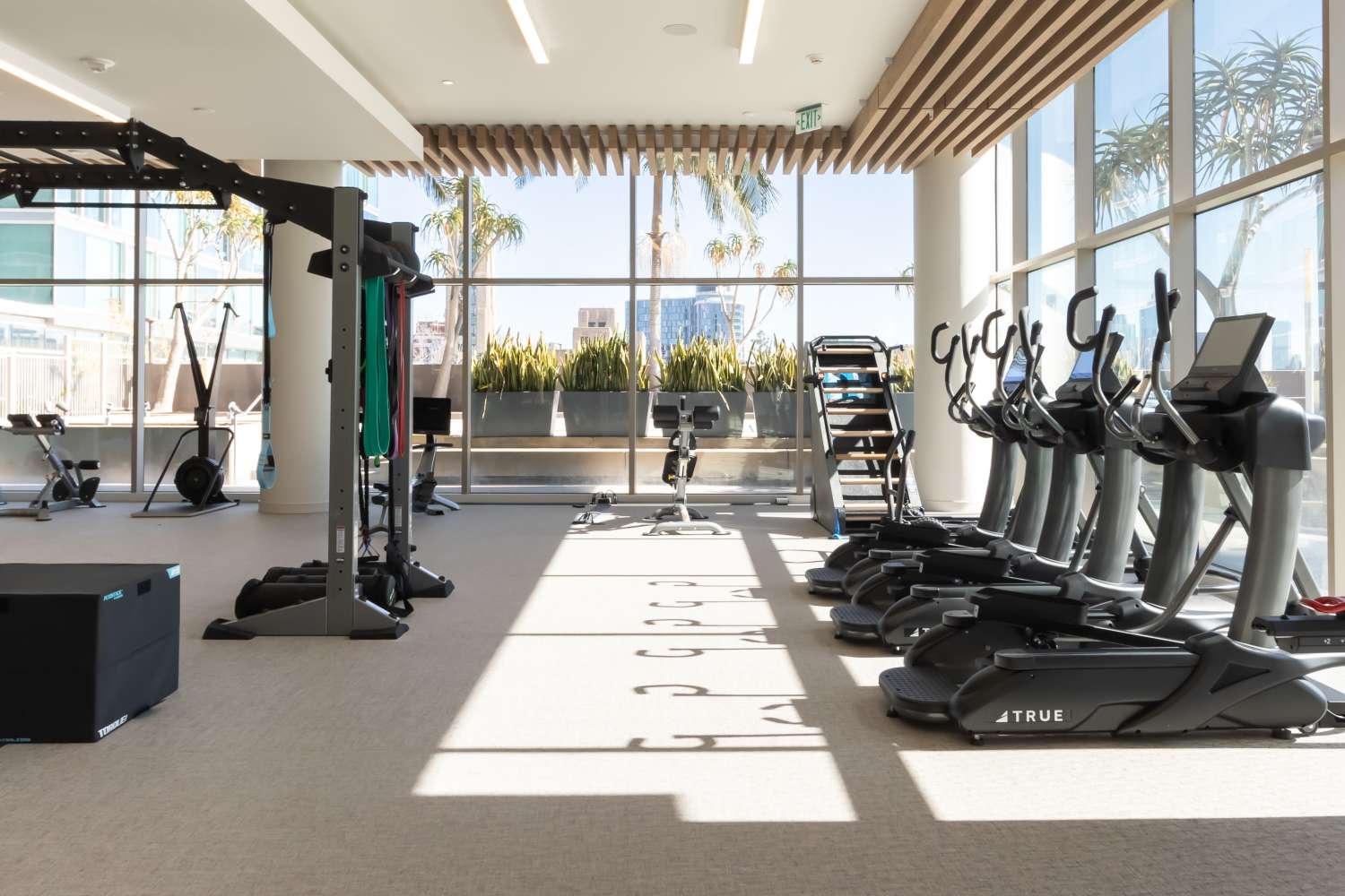 Fitness center at Nari in Los Angeles, California