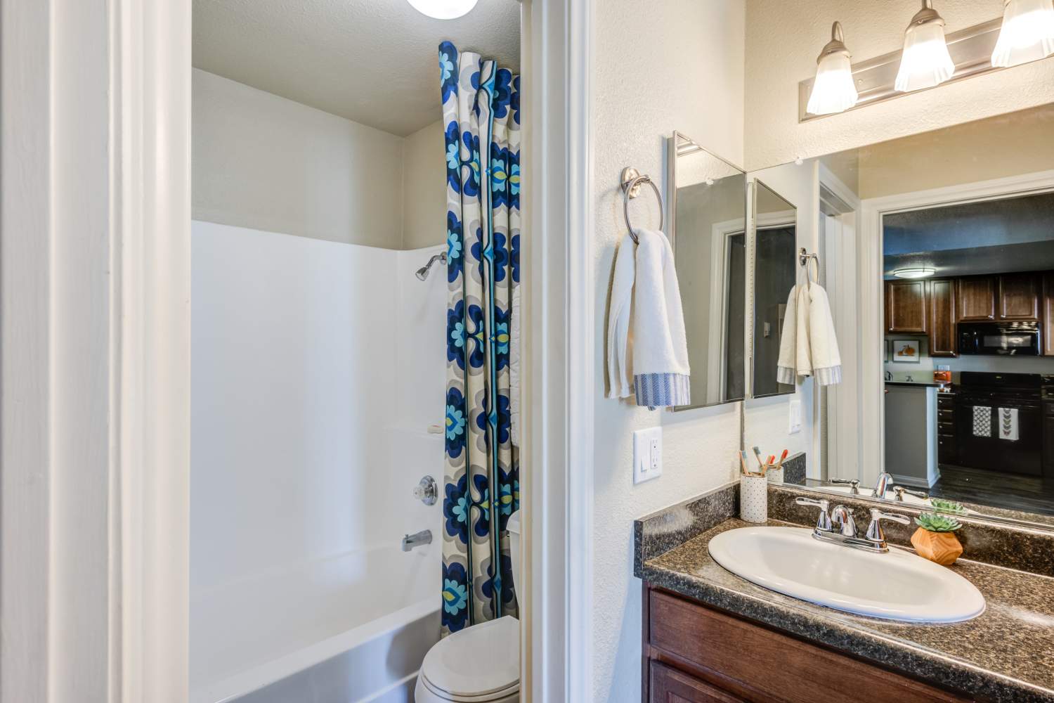 UCA Apartment Homes remodeled bathroom Fullerton, California