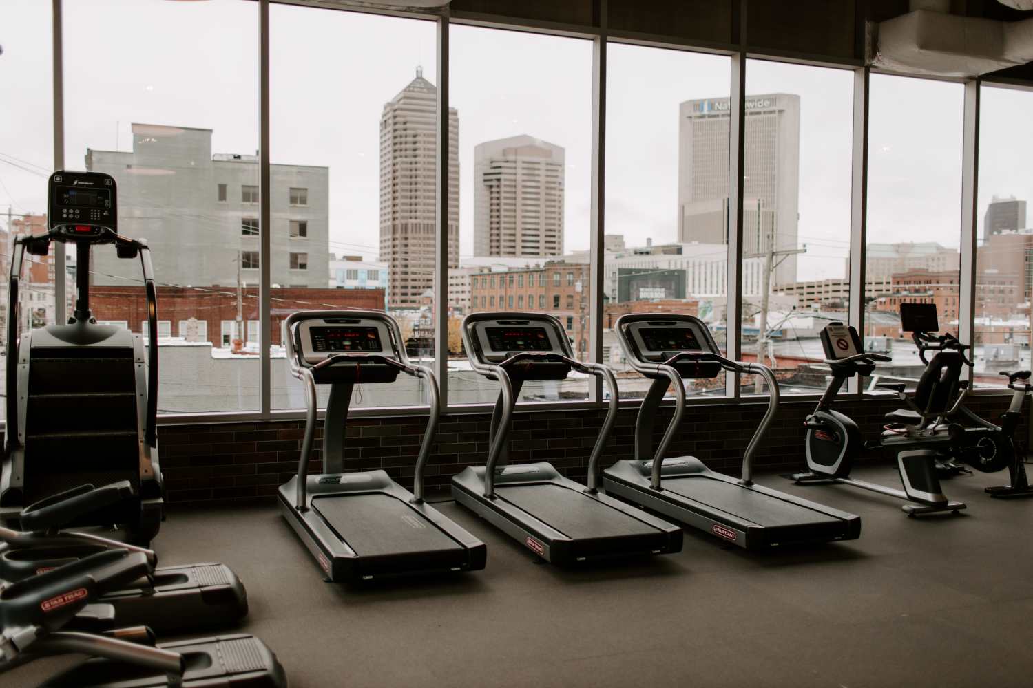 On-site fitness center at Industry Columbus Apartments in Columbus, Ohio