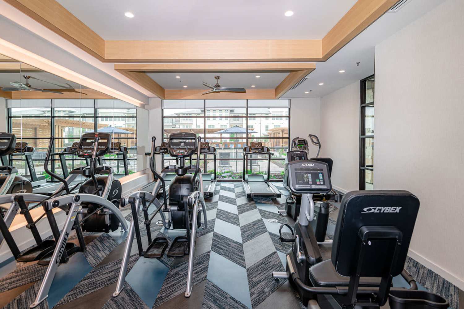 on-site gym at Chisholm at Tavolo Park in Fort Worth, Texas