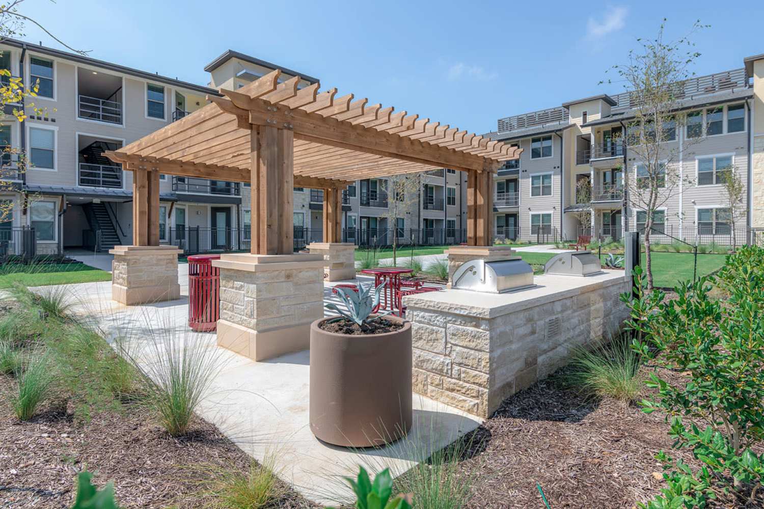 Large community courtyard at Chisholm at Tavolo Park in Fort Worth, Texas