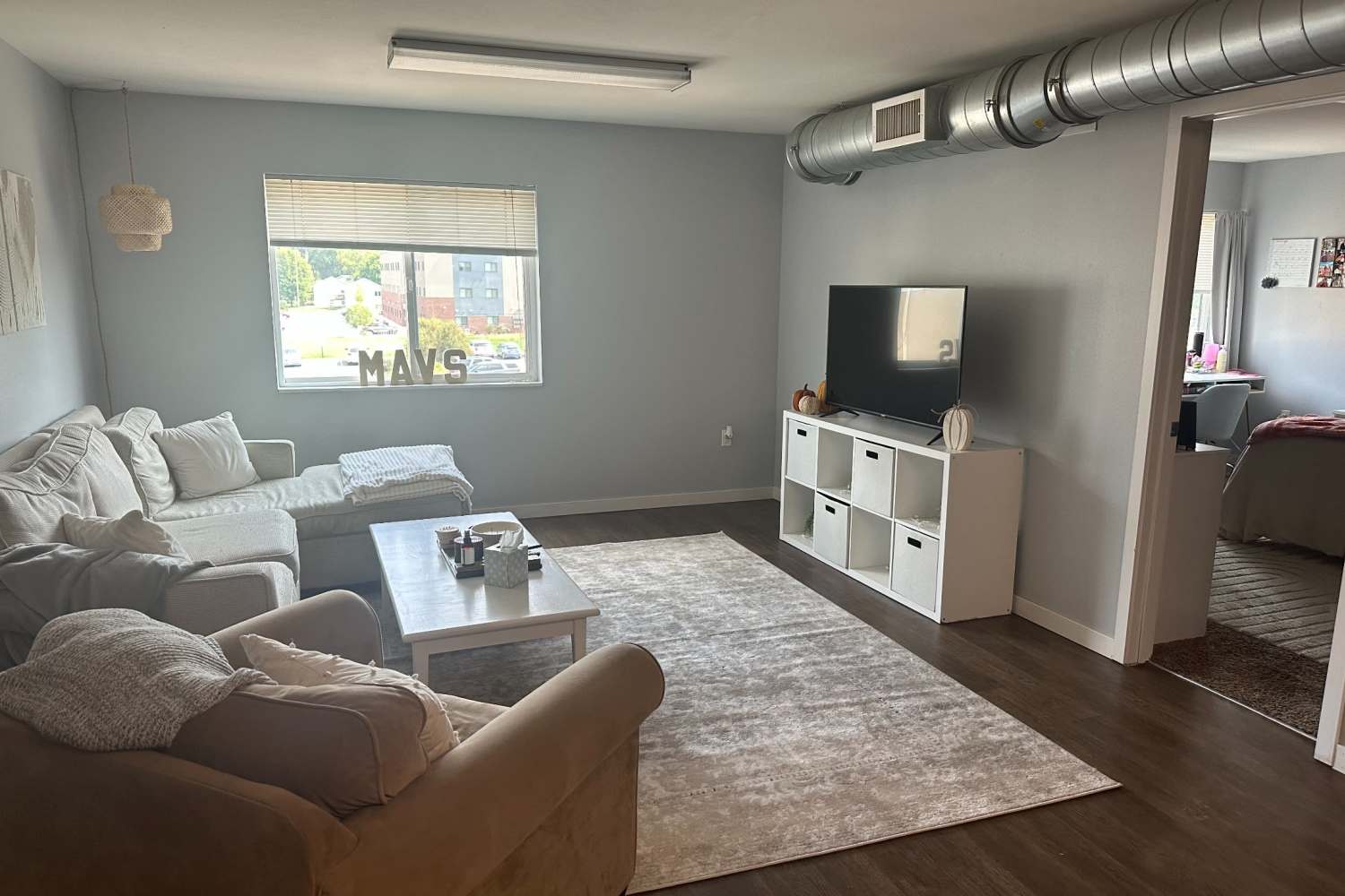 Apartment living room at Lofts @ 1633 in Mankato, Minnesota