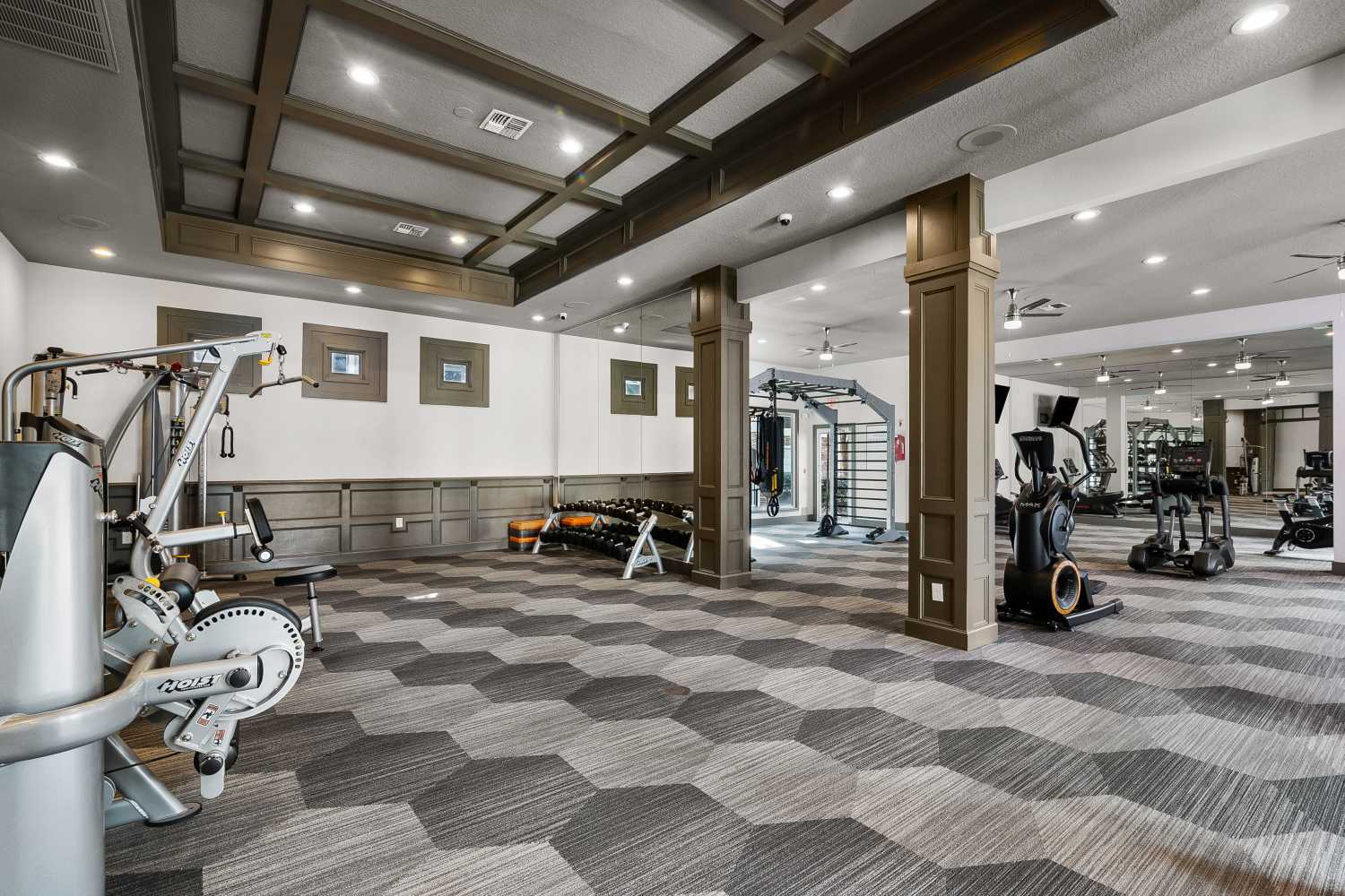 exercise room at Weston at Copperfield in Houston, Texas