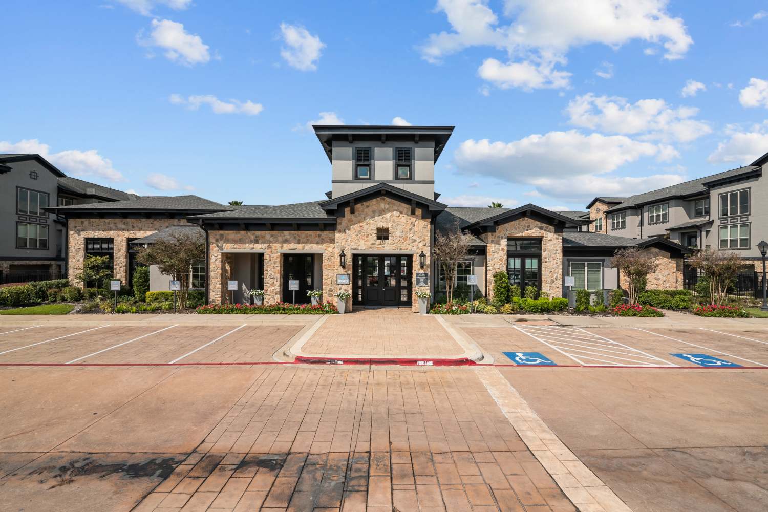 exterior of the apartments at Arrabella in Houston, Texas