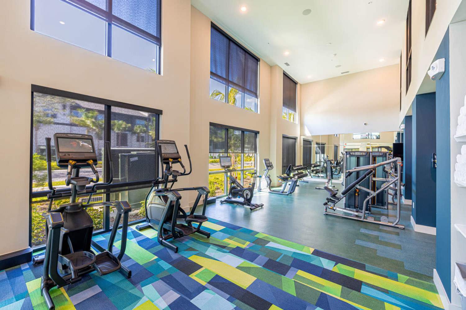 On-site fitness center at Tropia Wellen Park in Venice, Florida