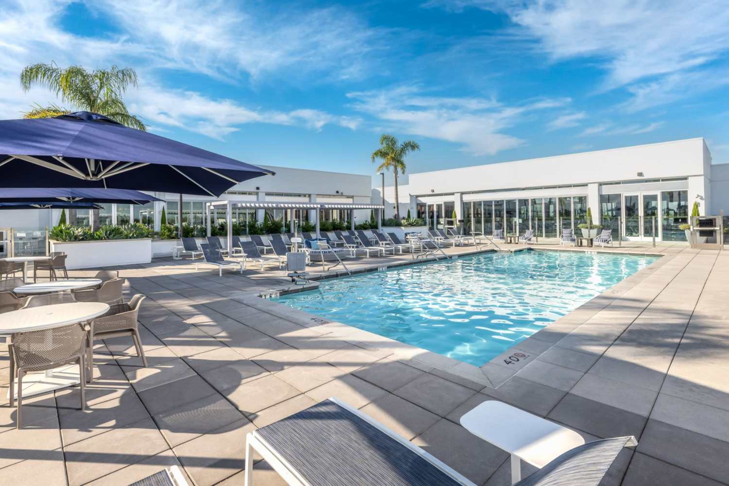 Large swimming pool at The Beacon in Fremont, California