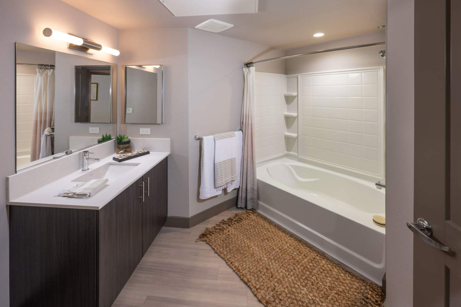 Spacious bathrooms at The Beacon in Fremont, California