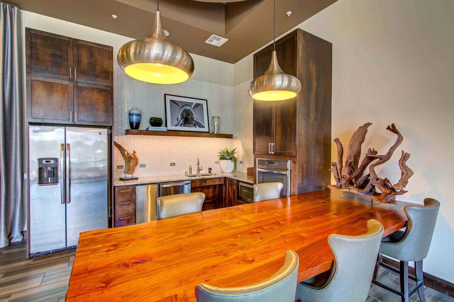 Dining table in the clubhouse at Keller Springs Crossing in Carrollton, Texas