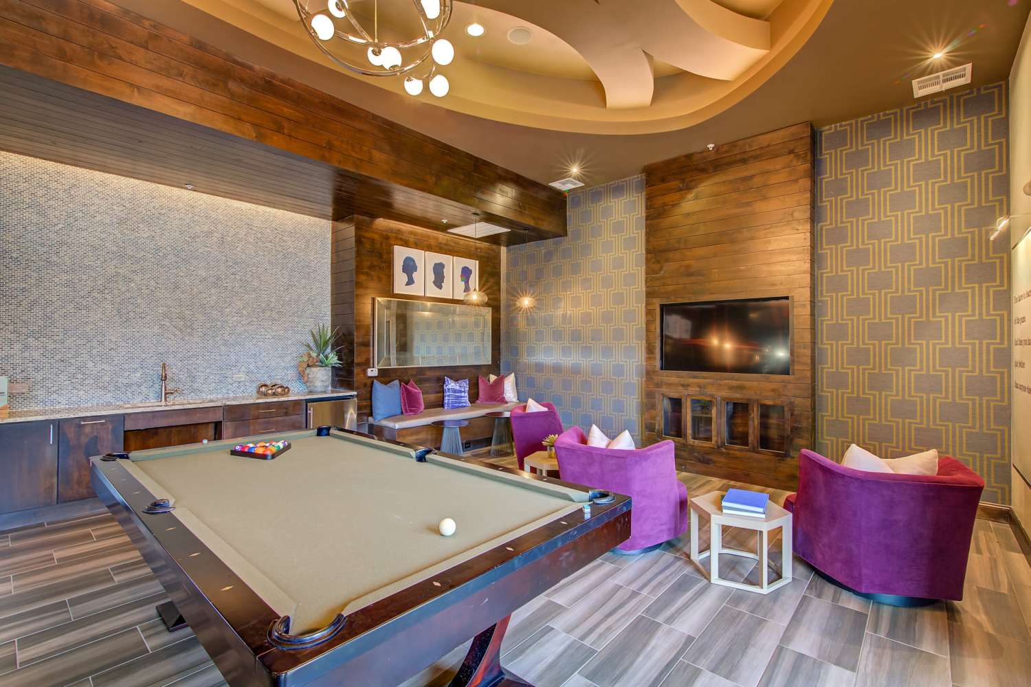 Billiards table at Keller Springs Crossing in Carrollton, Texas