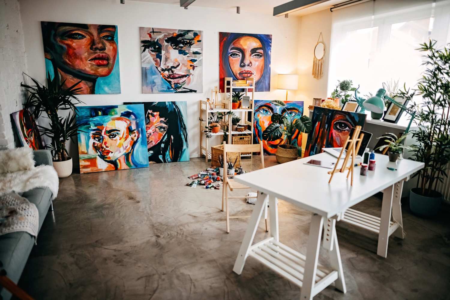 Painting studio at Union Terminal Warehouse in Jacksonville, Florida