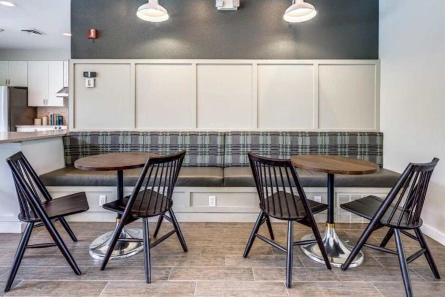 Clubhouse seating at Stonemeadow Farms in Bothell, Washington