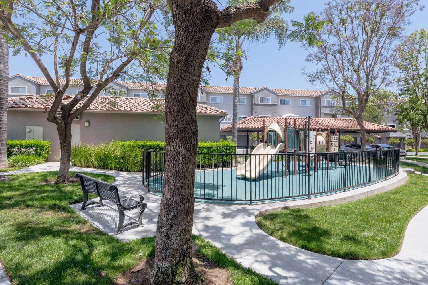 Playground area for children at Madrid Apartments in Mission Viejo, California