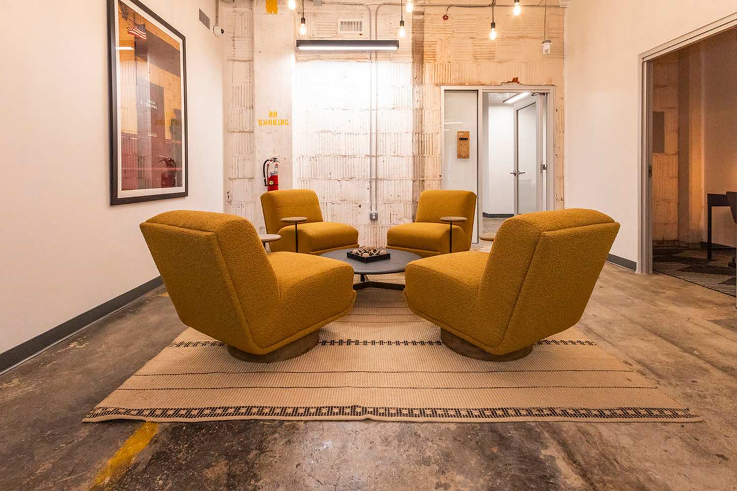 Open meeting space at Union Terminal Warehouse in Jacksonville, Florida