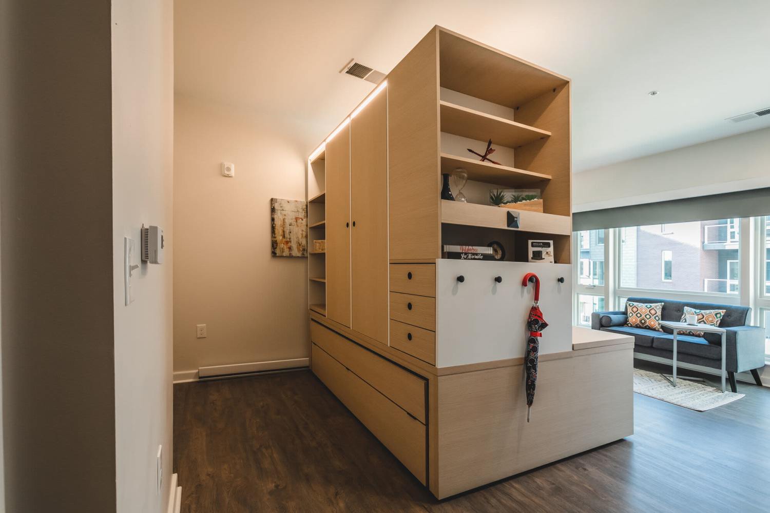 Storage in a home at Bridge Park in Dublin, Ohio