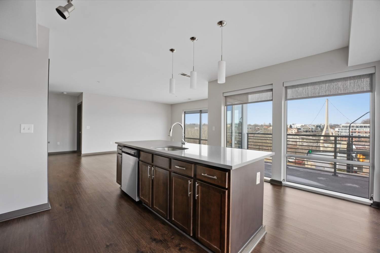 Kitchen island at Bridge Park in Dublin, Ohio