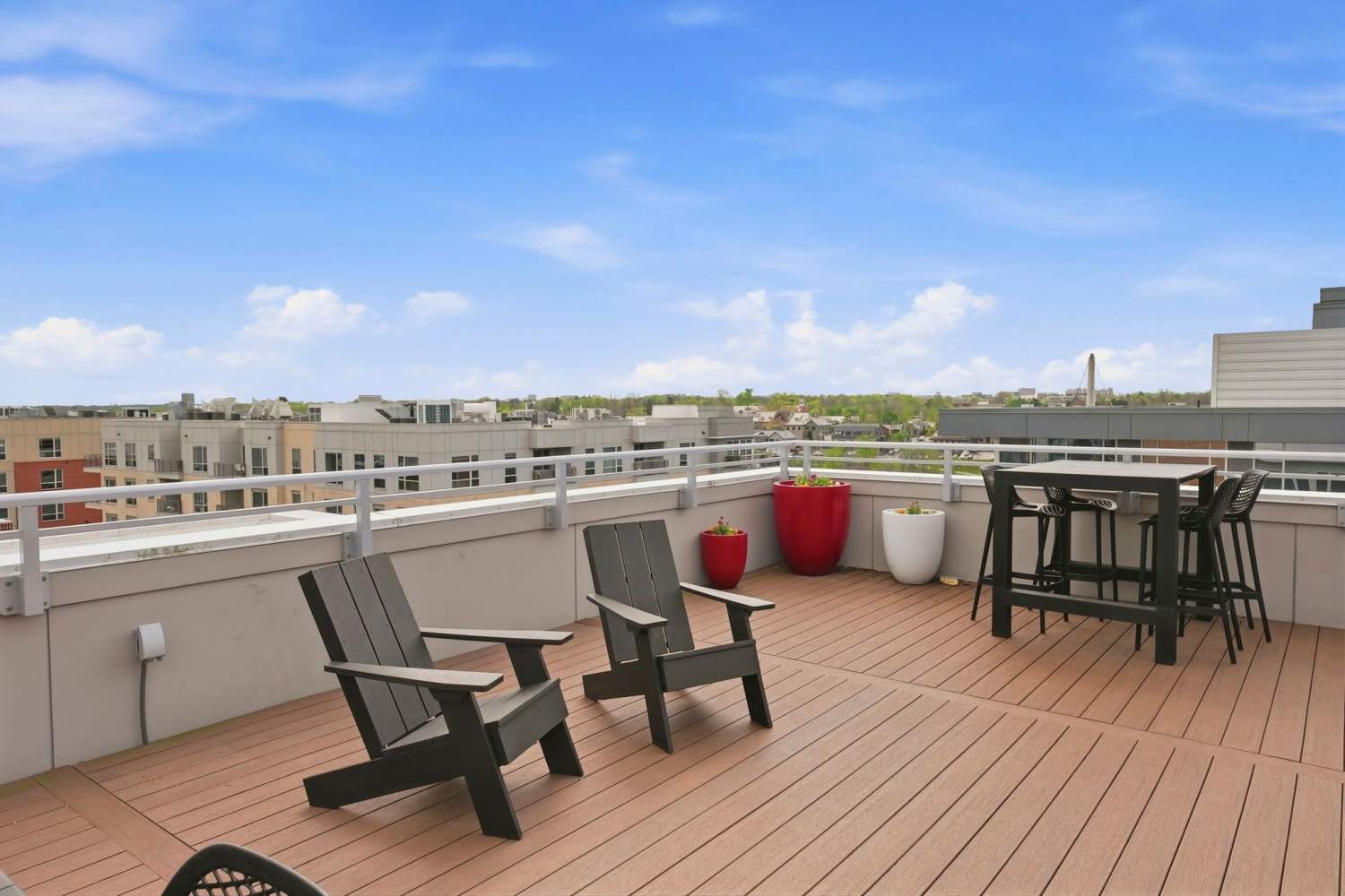 Roof deck at Bridge Park in Dublin, Ohio