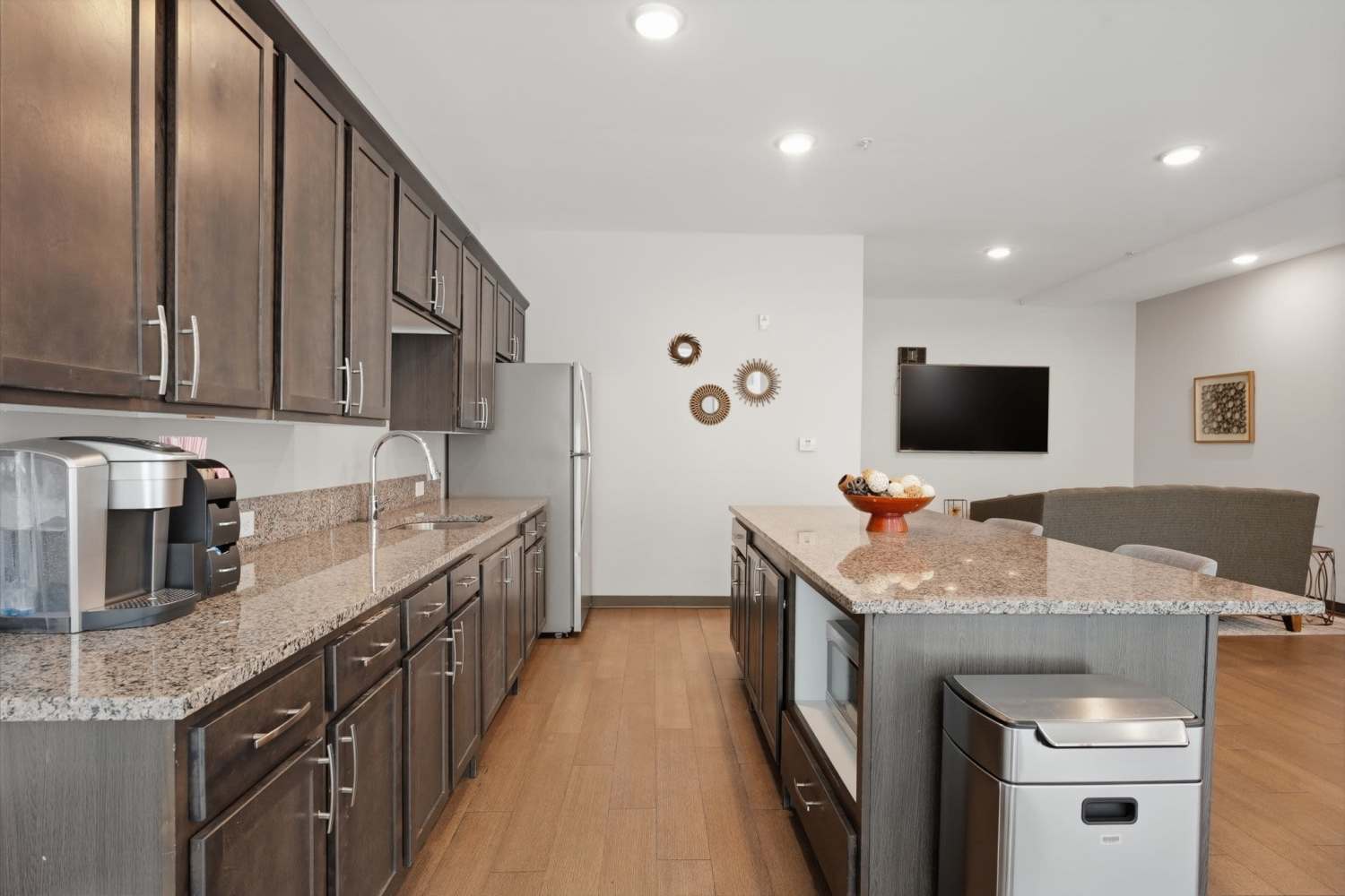 Clubhouse kitchen at Bridge Park in Dublin, Ohio