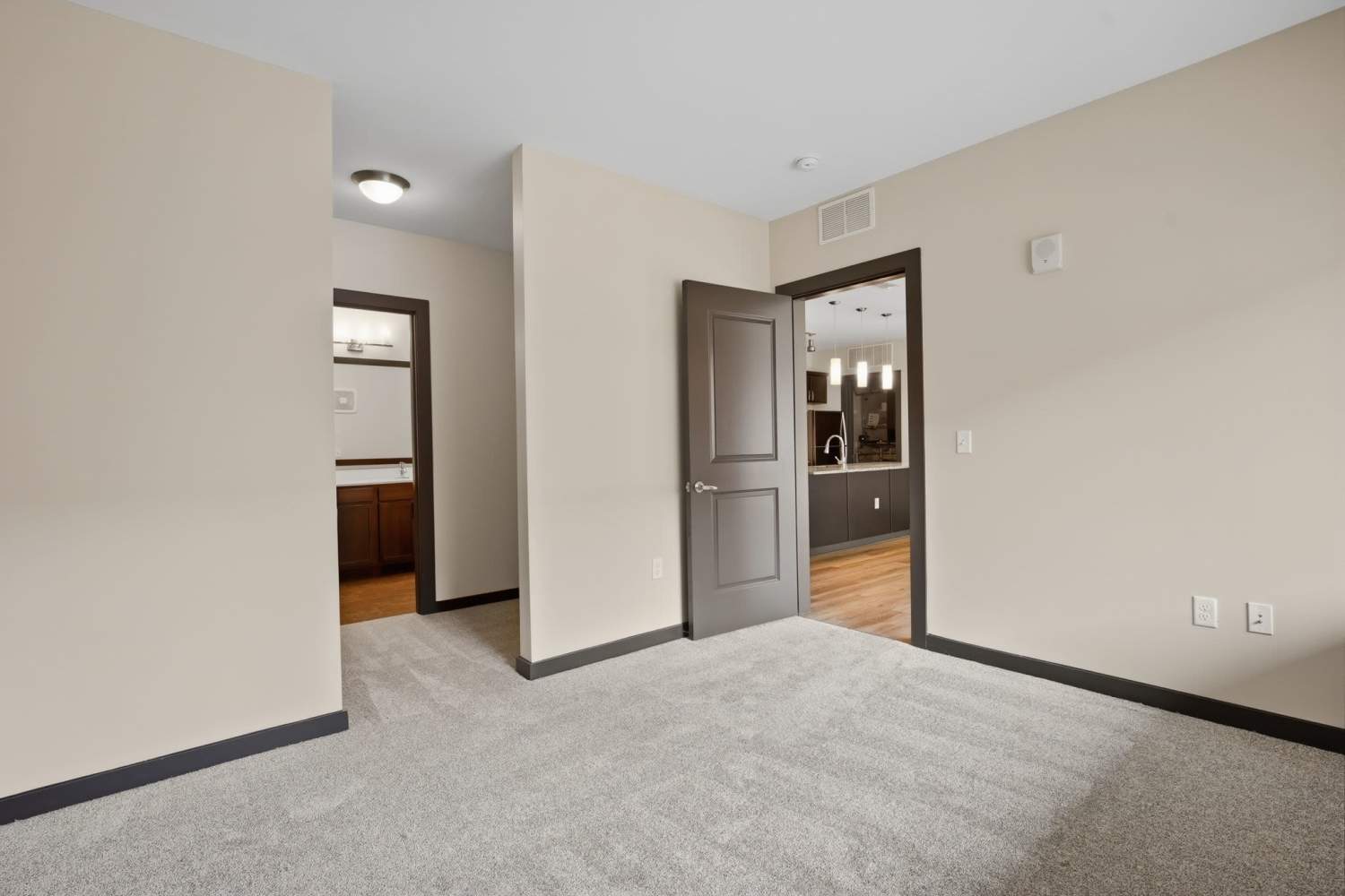 Bedroom at Bridge Park in Dublin, Ohio