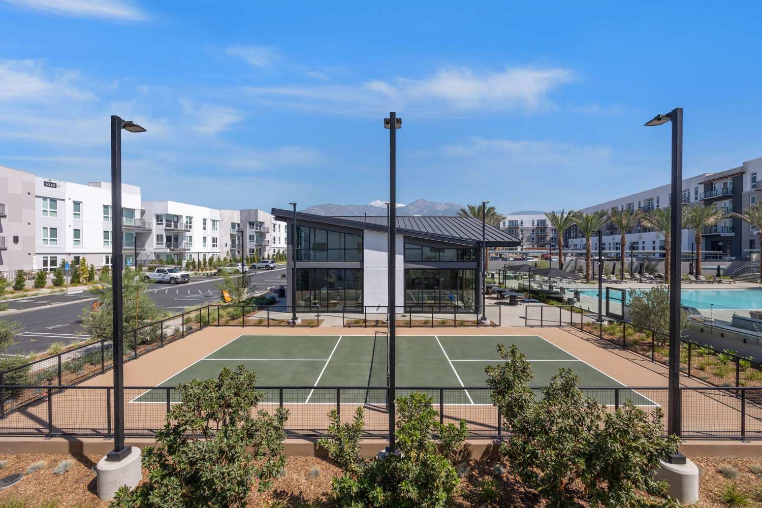 Pickleball court at Haven and Arrow in Rancho Cucamonga, California